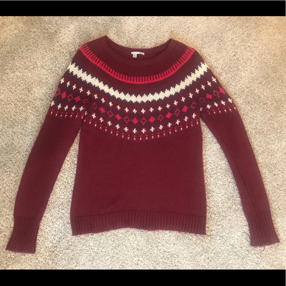 Burgundy sweater